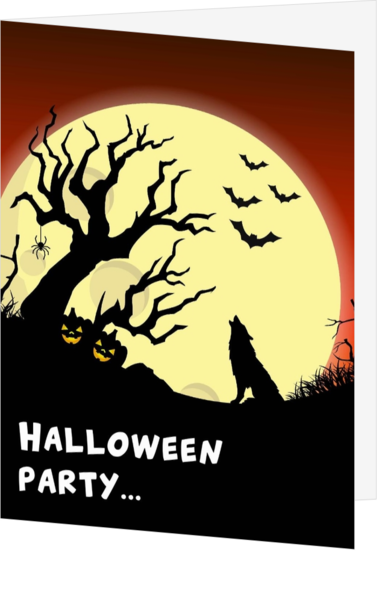Halloween-Kartenparty Werwolf